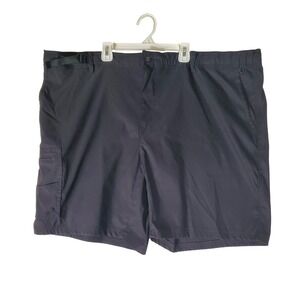 Realtree Fishing Mens 3XL Black Cargo Performance Shorts Nylon Stretch 48/50